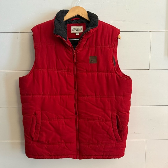 Field & Stream Other - Men’s Field & Stream Red Puffer Vest Insulated Full Zip Fleece Large